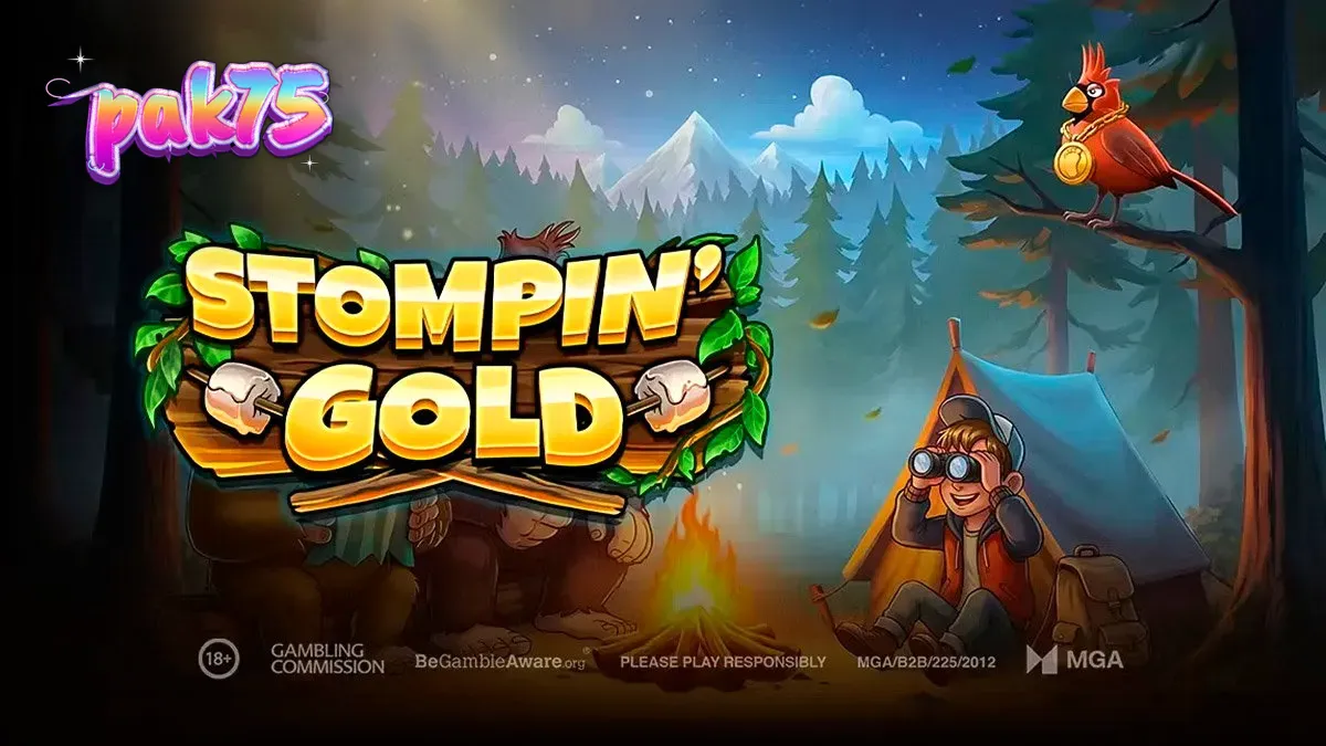 Explorador Jack Tracker em uma floresta misteriosa no slot Stompin' Gold