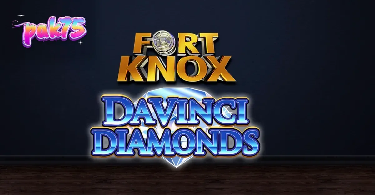 Interface visual do jogo Fort Knox Da Vinci Diamonds com elementos renascentistas e cofre de luxo